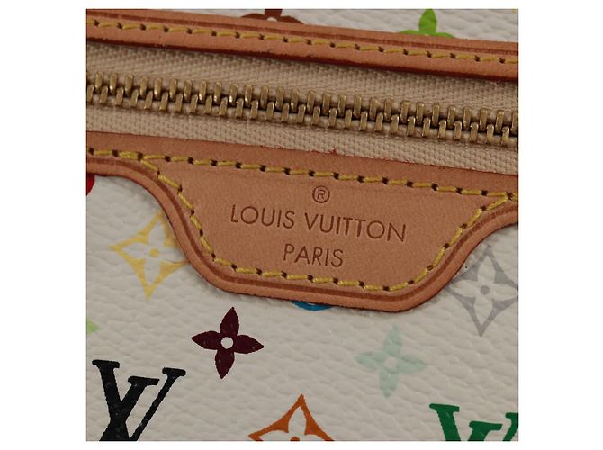 LOUIS VUITTON Pochette MM Monogram Multicolore Bianca M60028 LV Auth 159454V Bianco - vista 17