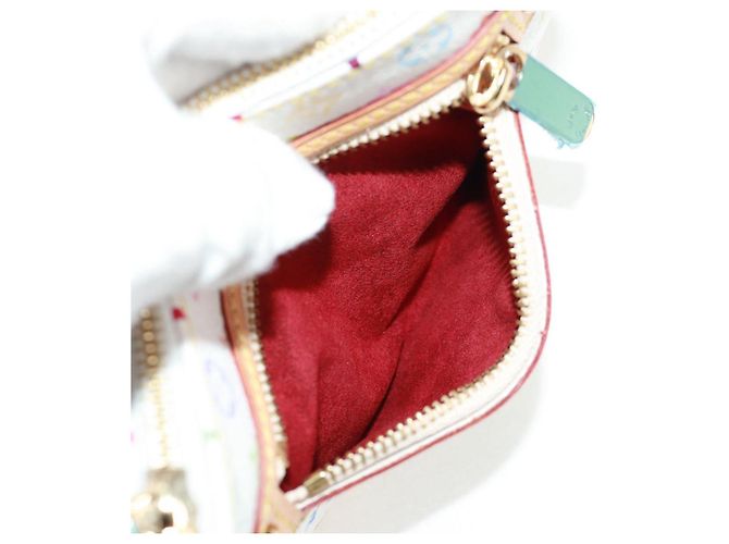LOUIS VUITTON Pochette MM Monogram Multicolore Bianca M60028 LV Auth 159454V Bianco - vista 19