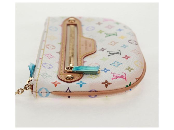 LOUIS VUITTON Pochette MM Monogram Multicolore Bianca M60028 LV Auth 159454V Bianco - vista 3