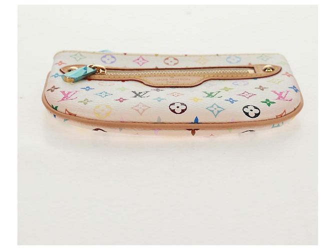 LOUIS VUITTON Pochette MM Monogram Multicolore Bianca M60028 LV Auth 159454V Bianco - vista 6