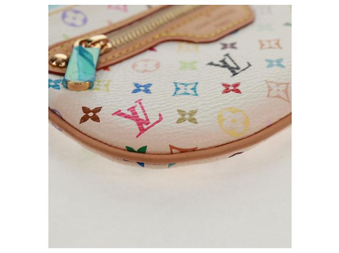 LOUIS VUITTON Pochette MM Monogram Multicolore Bianca M60028 LV Auth 159454V Bianco - vista 7