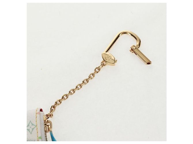 LOUIS VUITTON Pochette MM Monogram Multicolore Bianca M60028 LV Auth 159454V Bianco - vista 8