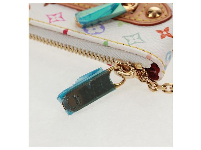 LOUIS VUITTON Pochette MM Monogram Multicolore Bianca M60028 LV Auth 159454V Bianco - vista 9