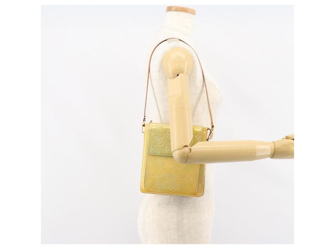 LOUIS VUITTON Bolsa de Accesorios Motto Monogram Vernis Gris M91030 LV Auth 160810 - vista 21