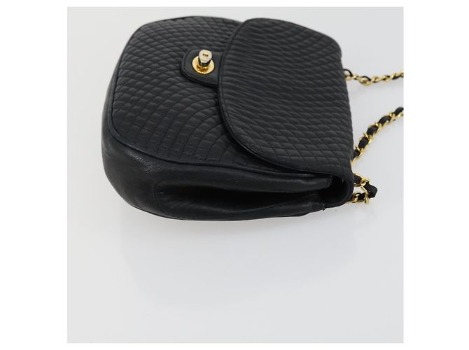BALLY Tote Bag Leder 2 Set Schwarz Elfenbein Auth 156704 Roh - Ansicht 12