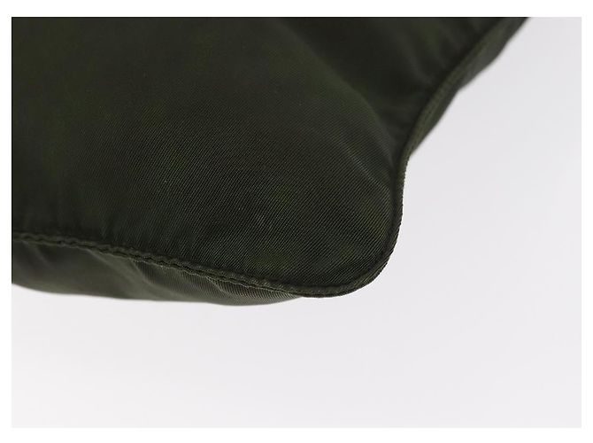 Borsa a Spalla PRADA Nylon Kaki Argento Autentica 156928 Cachi - vista 16