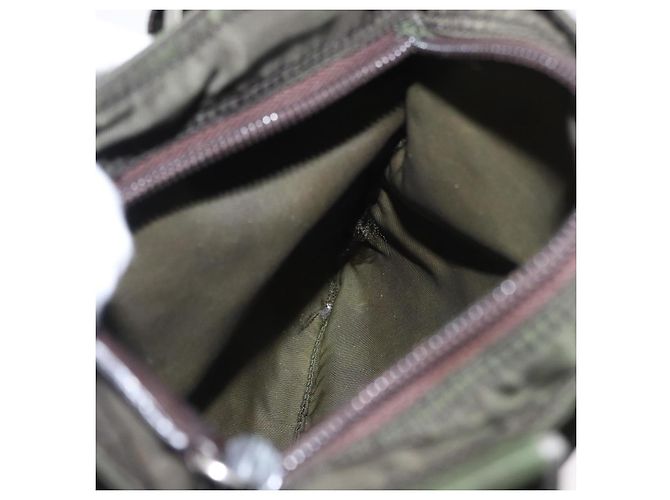 Borsa a Spalla PRADA Nylon Kaki Argento Autentica 156928 Cachi - vista 20