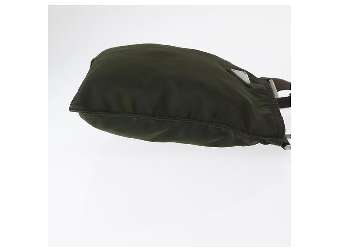Borsa a Spalla PRADA Nylon Kaki Argento Autentica 156928 Cachi - vista 3
