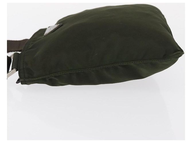 Borsa a Spalla PRADA Nylon Kaki Argento Autentica 156928 Cachi - vista 4