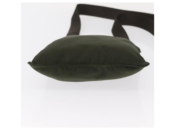Borsa a Spalla PRADA Nylon Kaki Argento Autentica 156928 Cachi - vista 5