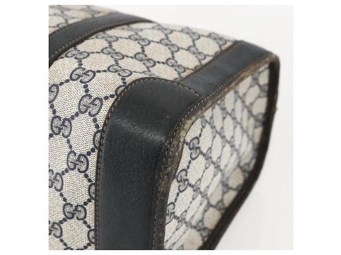 Borsa a Mano GUCCI GG Supreme PVC Blu Navy Oro Auth ka1142 D'oro - vista 15
