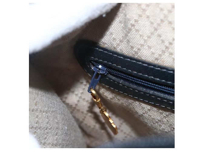 Borsa a Mano GUCCI GG Supreme PVC Blu Navy Oro Auth ka1142 D'oro - vista 17