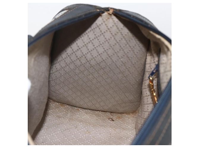 Borsa a Mano GUCCI GG Supreme PVC Blu Navy Oro Auth ka1142 D'oro - vista 18