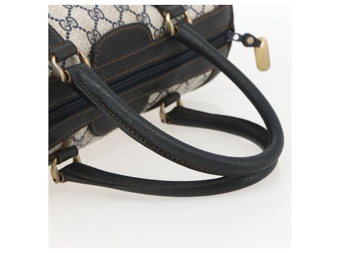 Borsa a Mano GUCCI GG Supreme PVC Blu Navy Oro Auth ka1142 D'oro - vista 7