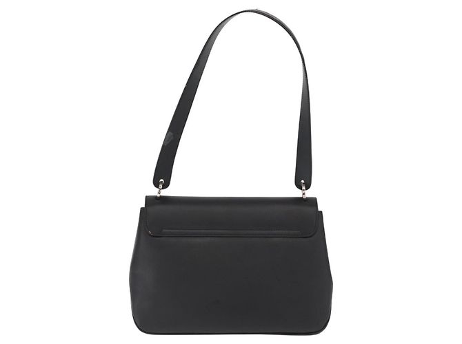 Borsa a Spalla Vala in Pelle Nera e Argento di Salvatore Ferragamo Auth bs31823 Nero - vista 2