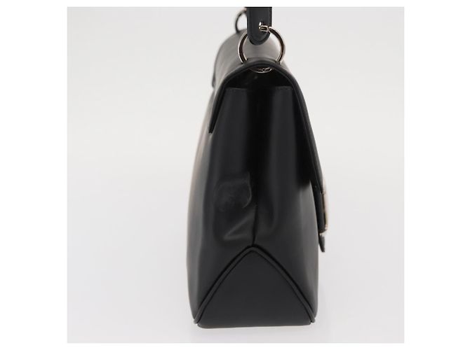 Borsa a Spalla Vala in Pelle Nera e Argento di Salvatore Ferragamo Auth bs31823 Nero - vista 5
