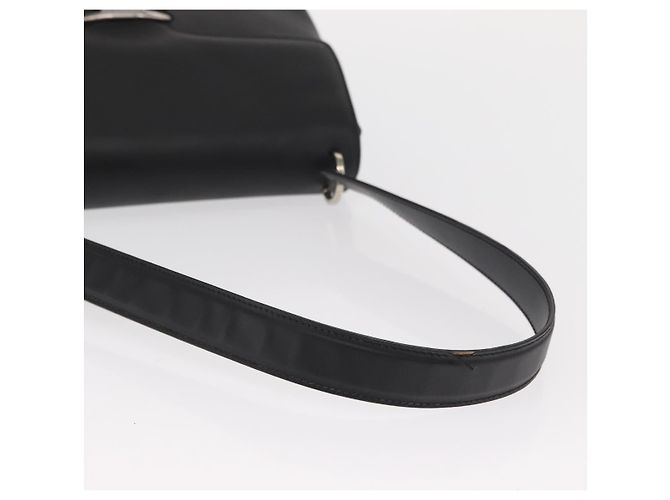 Borsa a Spalla Vala in Pelle Nera e Argento di Salvatore Ferragamo Auth bs31823 Nero - vista 8
