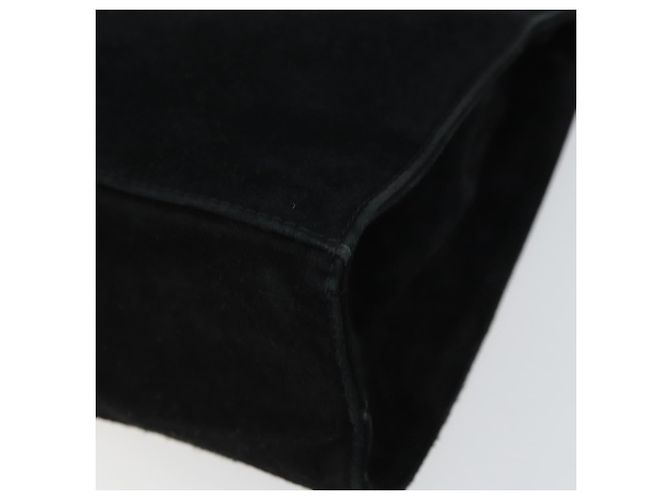Borsa a Spalla Gancini Chain di Salvatore Ferragamo in Camoscio Nero e Oro Auth 148567 D'oro - vista 9