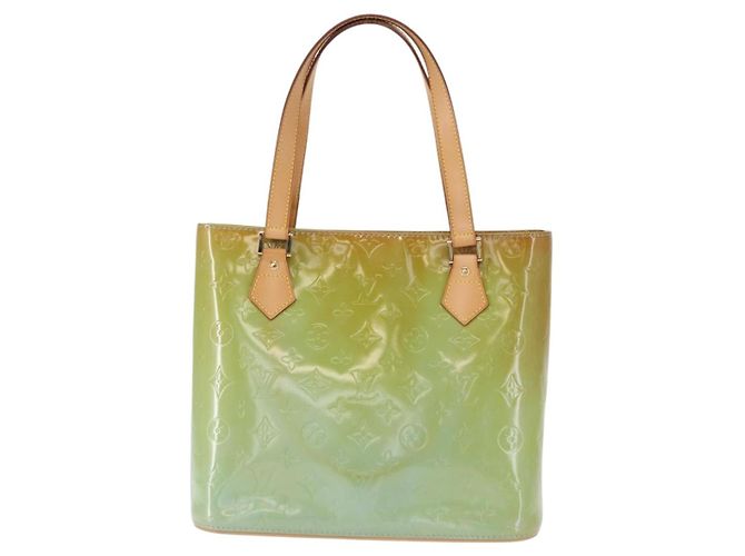 LOUIS VUITTON Handtasche Monogram Vernis Houston Baby Blau M91005 LV Auth 157739 Hellblau - Ansicht 13