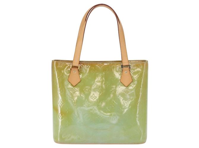 LOUIS VUITTON Handtasche Monogram Vernis Houston Baby Blau M91005 LV Auth 157739 Hellblau - Ansicht 2
