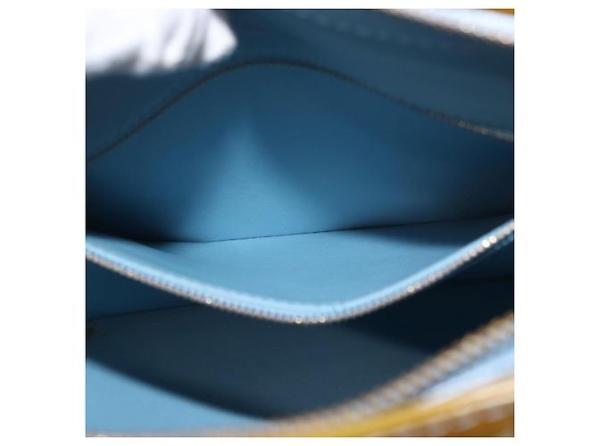 LOUIS VUITTON Handtasche Monogram Vernis Houston Baby Blau M91005 LV Auth 157739 Hellblau - Ansicht 22