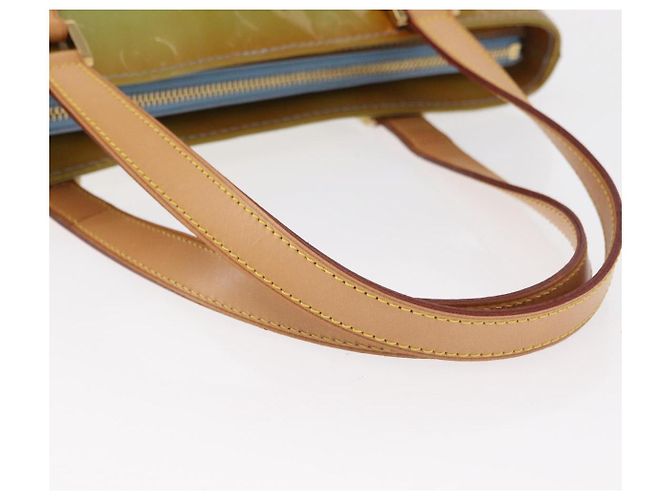 LOUIS VUITTON Handtasche Monogram Vernis Houston Baby Blau M91005 LV Auth 157739 Hellblau - Ansicht 7