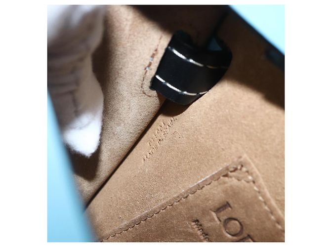 Borsa LOEWE Gate Piccola Borsa a Spalla Pelle Azzurro Chiaro Oro Auth 159318SM D'oro Blu chiaro - vista 11