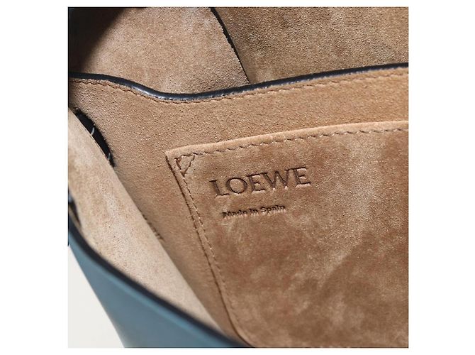 Borsa LOEWE Gate Piccola Borsa a Spalla Pelle Azzurro Chiaro Oro Auth 159318SM D'oro Blu chiaro - vista 17
