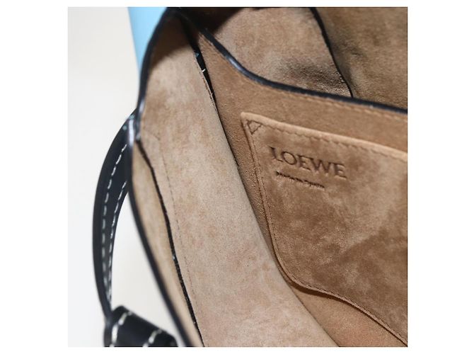Borsa LOEWE Gate Piccola Borsa a Spalla Pelle Azzurro Chiaro Oro Auth 159318SM D'oro Blu chiaro - vista 19