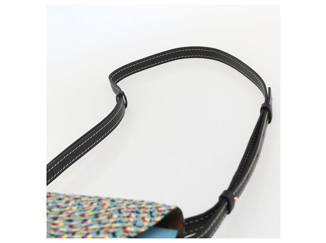 Borsa LOEWE Gate Piccola Borsa a Spalla Pelle Azzurro Chiaro Oro Auth 159318SM D'oro Blu chiaro - vista 8