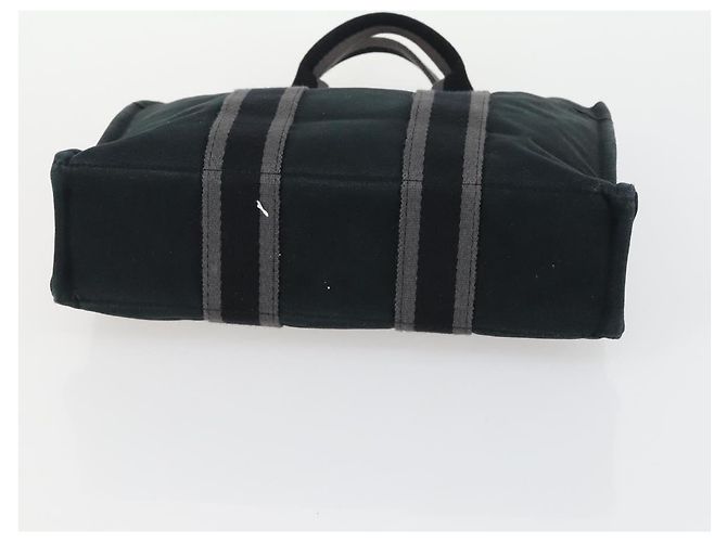 Hermès HERMES Borsa Fourre Tout PM in Tela 2 Set Nera Auth 157076 Nero - vista 15