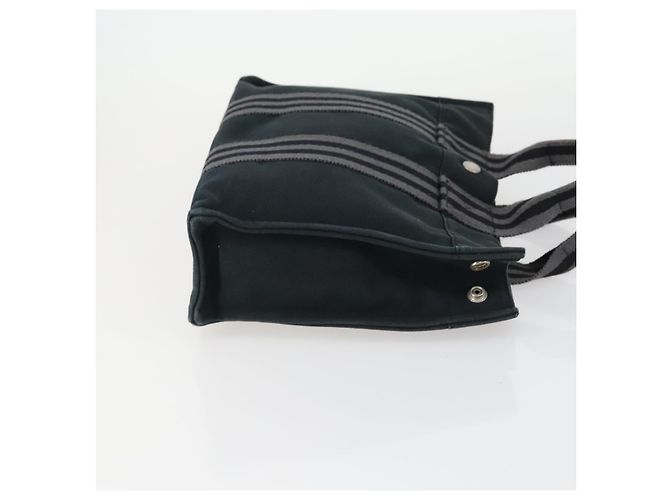 Hermès HERMES Borsa Fourre Tout PM in Tela 2 Set Nera Auth 157076 Nero - vista 4