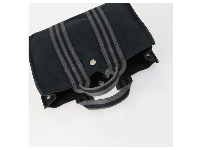 Hermès HERMES Borsa Fourre Tout PM in Tela 2 Set Nera Auth 157076 Nero - vista 5