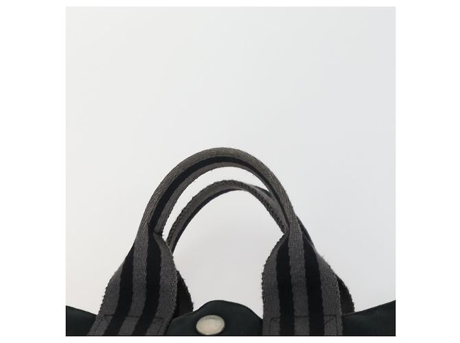 Hermès HERMES Borsa Fourre Tout PM in Tela 2 Set Nera Auth 157076 Nero - vista 6