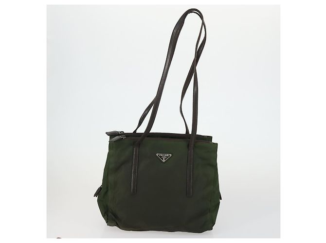 PRADA Borsa a Mano Nylon 5 Set Rosa Crema Khaki Auth ti3562 Crudo Cachi - vista 12