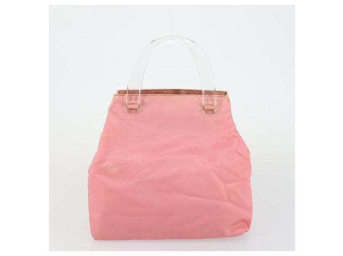 PRADA Borsa a Mano Nylon 5 Set Rosa Crema Khaki Auth ti3562 Crudo Cachi - vista 22