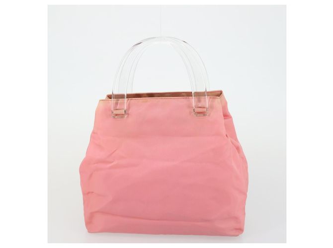 PRADA Borsa a Mano Nylon 5 Set Rosa Crema Khaki Auth ti3562 Crudo Cachi - vista 23