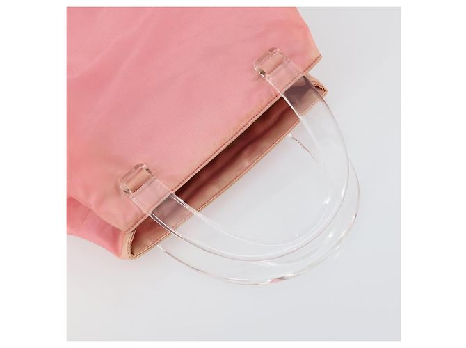 PRADA Borsa a Mano Nylon 5 Set Rosa Crema Khaki Auth ti3562 Crudo Cachi - vista 24