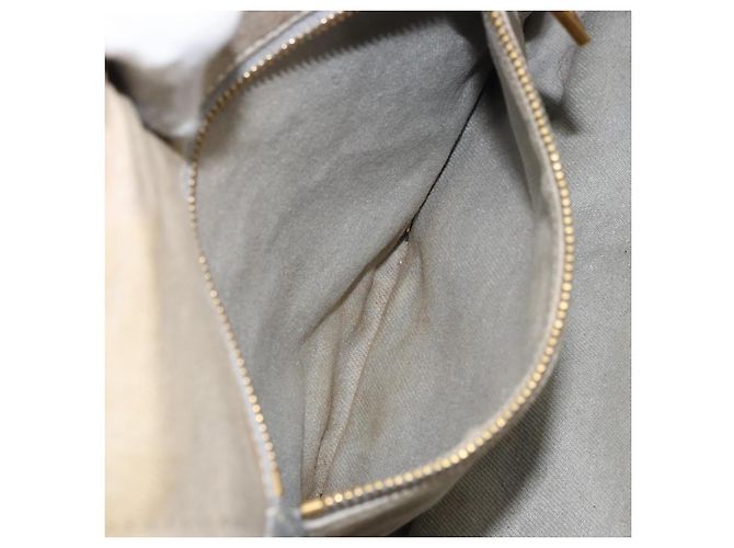 PRADA Borsa Tote Kanapa MM Canvas Beige Oro Auth bs32043 D'oro - vista 11