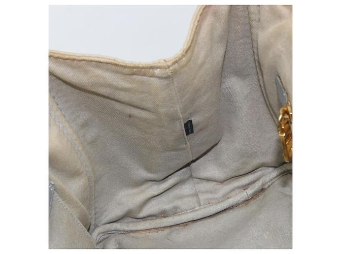 PRADA Borsa Tote Kanapa MM Canvas Beige Oro Auth bs32043 D'oro - vista 20