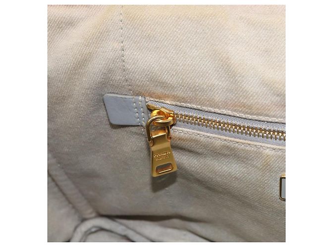 PRADA Borsa Tote Kanapa MM Canvas Beige Oro Auth bs32043 D'oro - vista 21