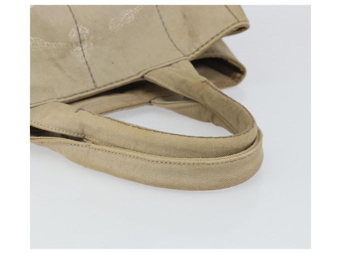 PRADA Borsa Tote Kanapa MM Canvas Beige Oro Auth bs32043 D'oro - vista 7