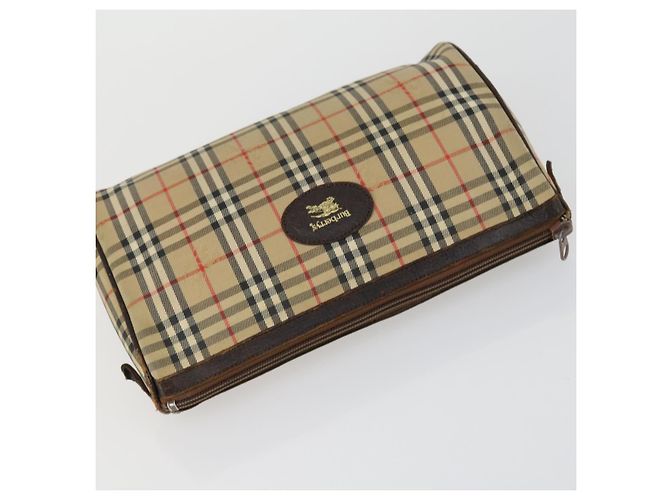 Autre Marque Borsa a mano in tela Burberrys Nova Check 3 pezzi Beige Auth ki6243 - vista 12