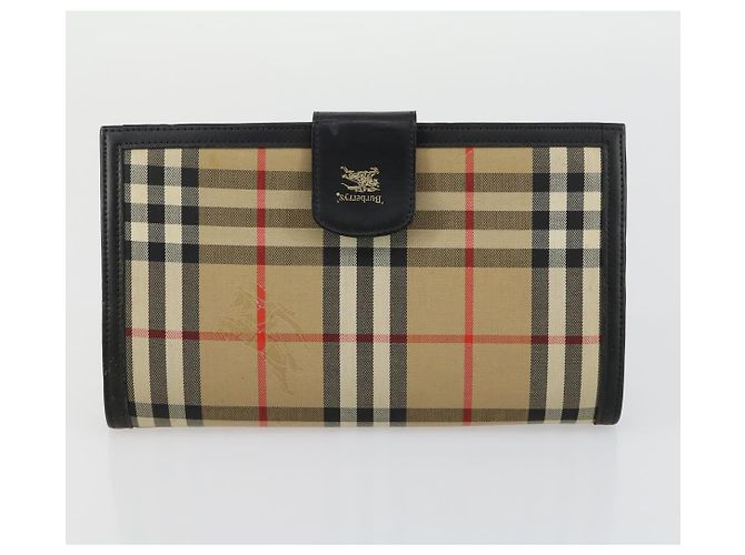 Autre Marque Borsa a mano in tela Burberrys Nova Check 3 pezzi Beige Auth ki6243 - vista 15