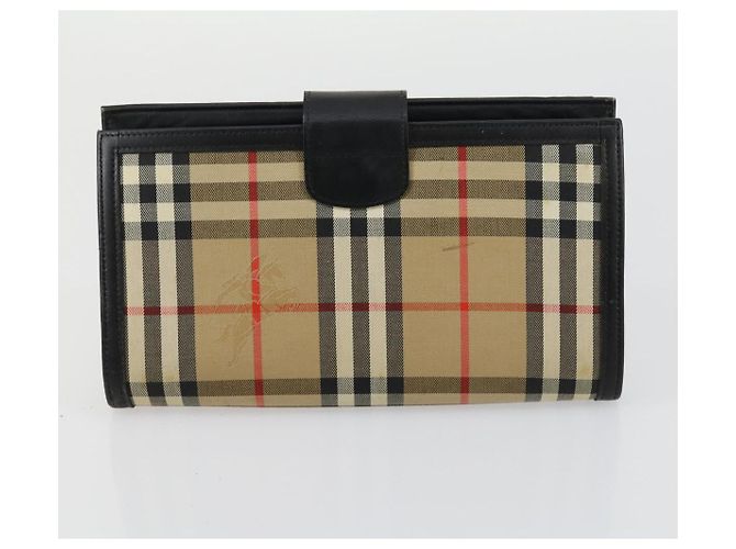 Autre Marque Borsa a mano in tela Burberrys Nova Check 3 pezzi Beige Auth ki6243 - vista 16