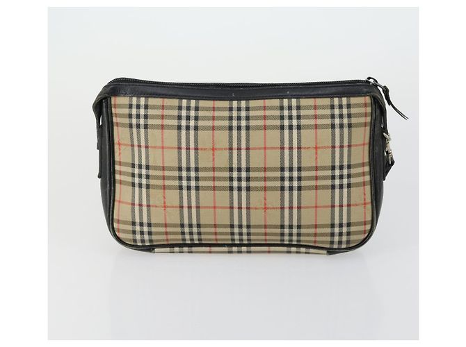 Autre Marque Borsa a mano in tela Burberrys Nova Check 3 pezzi Beige Auth ki6243 - vista 3