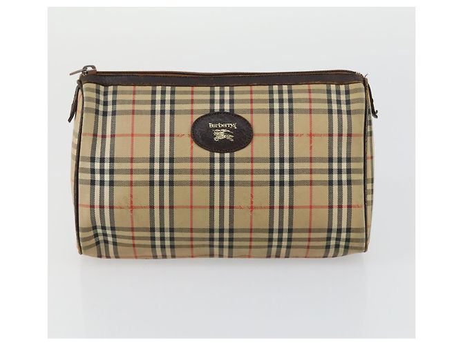 Autre Marque Borsa a mano in tela Burberrys Nova Check 3 pezzi Beige Auth ki6243 - vista 9