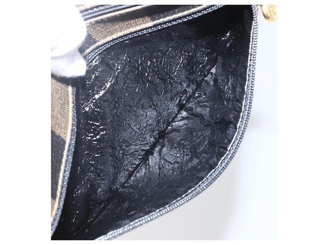 Pequin FENDI Pecan Canvas Tasche PVC Schwarz Braun Auth 157951 - Ansicht 11