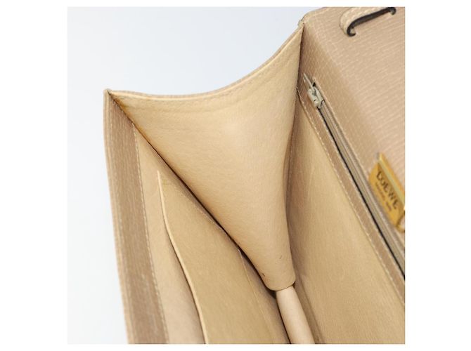 Bolso de mano de cuero beige LOEWE Barcelona Auth bs31817 - vista 23