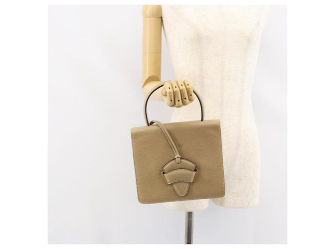Bolso de mano de cuero beige LOEWE Barcelona Auth bs31817 - vista 27